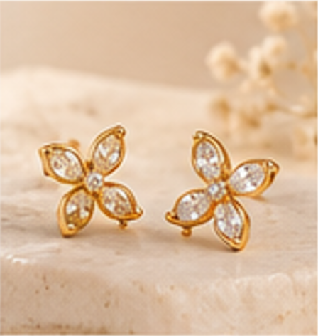 Veya Petal Stud Earrings