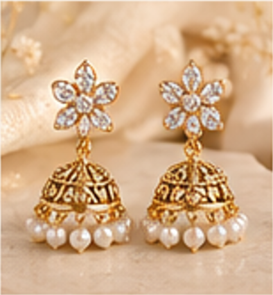 Ishani Dome Jhumka Earrings