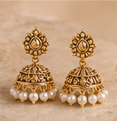 Meera Grace Jhumka Earrings