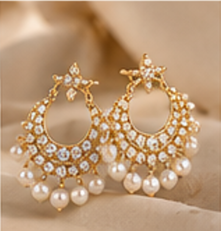 Saanvi Crescent Chandbali Earrings