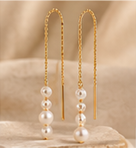 Nia Linear Threader Earrings